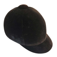 Hermès Vintage Black Velvet Riding Cap
