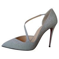 Christian Louboutin Pumps/Peeptoes Leer in Zilverachtig