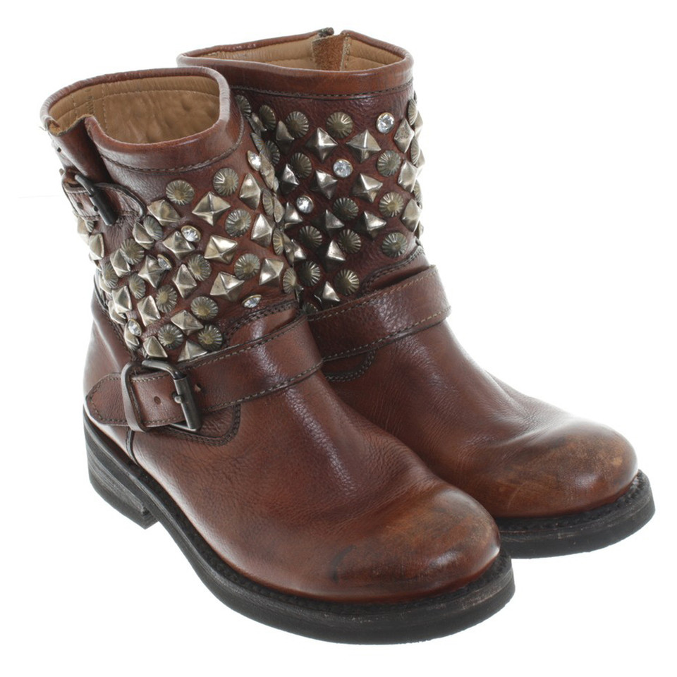 Bash Dark brown ankle boots leather