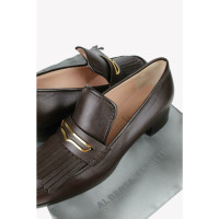 Alberta Ferretti Slippers/Ballerinas Leather in Brown