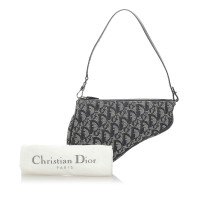 Christian Dior Saddle Bag Canvas in Zwart