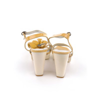Robert Clergerie Sandals Leather in Yellow