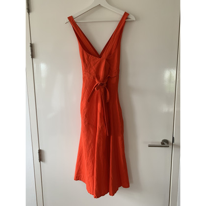 Max Mara Kleid aus Leinen in Orange