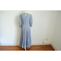 Rixo Kleid aus Baumwolle in Blau