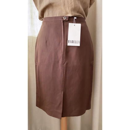 Marella Skirt Linen in Brown