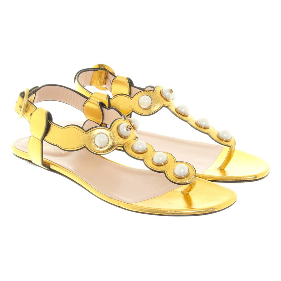 Gucci Gold colored sandals