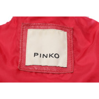 Pinko Jacke/Mantel aus Leder in Rosa / Pink