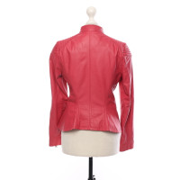 Pinko Jacke/Mantel aus Leder in Rosa / Pink