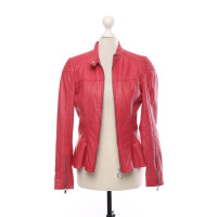 Pinko Jacke/Mantel aus Leder in Rosa / Pink