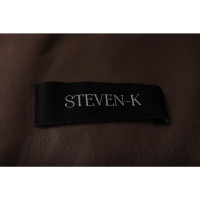 Steven-K Jacket/Coat Leather in Taupe
