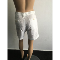 Turnover Shorts aus Leinen in Weiß