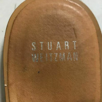 Stuart Weitzman Sandalen aus Leder in Silbern