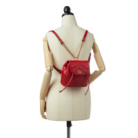 Gucci Marmont Backpack aus Leder in Rot