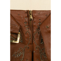Dolce & Gabbana Shorts aus Leder in Braun