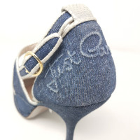 Just Cavalli Sandals Jeans fabric in Blue