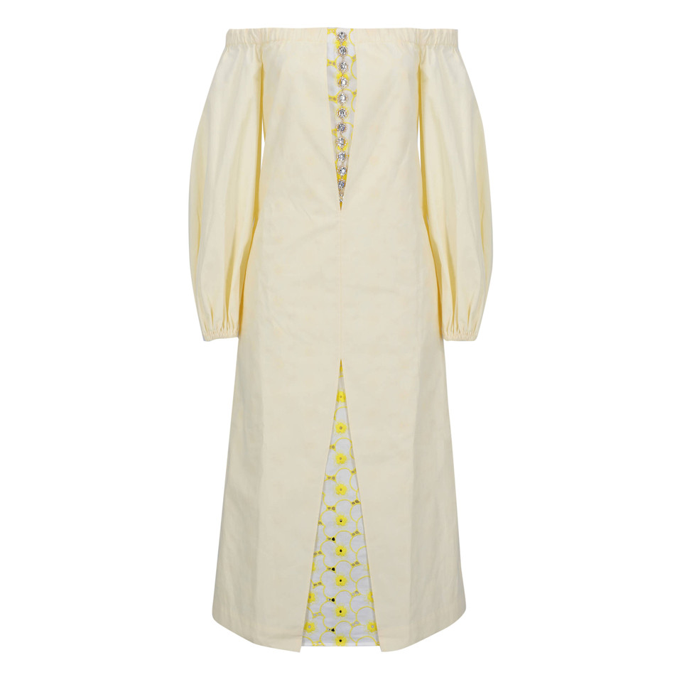 Dolce & Gabbana Kleid aus Baumwolle in Gelb