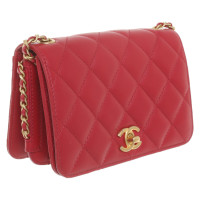 Chanel Classic Flap Bag New Mini Leather in Red