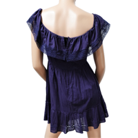 Love Shack Fancy Kleid aus Baumwolle in Blau
