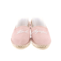 Karl Lagerfeld Slippers/Ballerina's Canvas in Roze