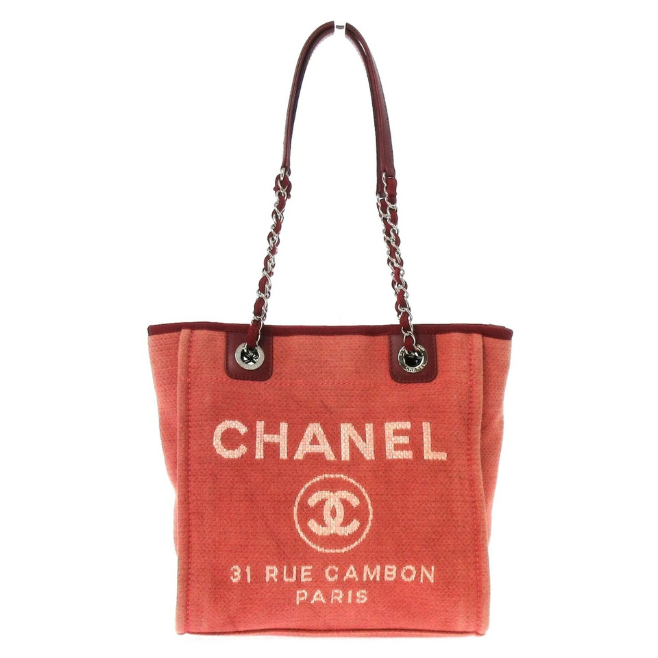 Chanel Deauville Canvas in Rood