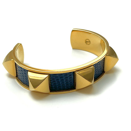 Hermès Cuff Bracelet Médor en Bleu