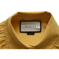 Gucci Oberteil aus Seide in Gelb