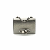 Alexander McQueen Four Ring Shoulder Bag Leer in Goud