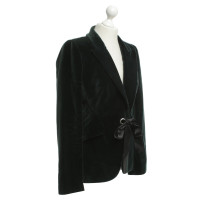 Alexander McQueen Velvet giacca in verde scuro