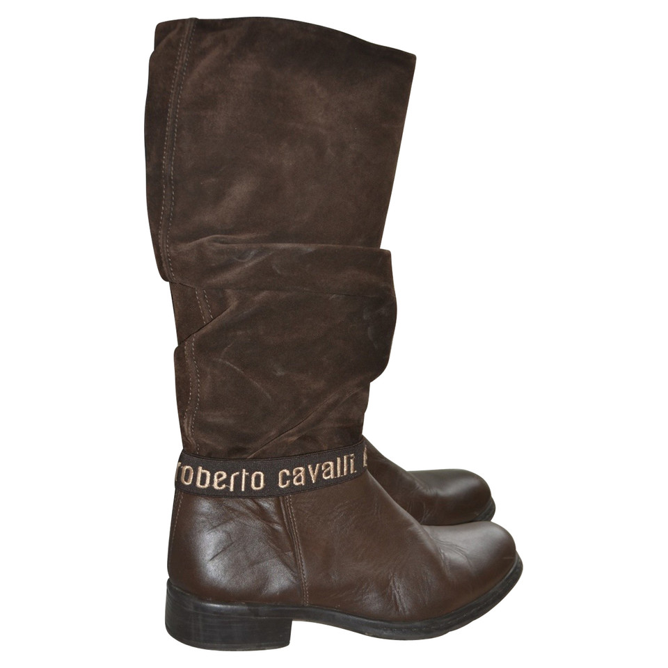 Roberto Cavalli Boots Leather in Brown