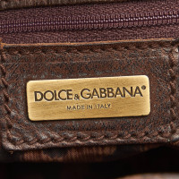 Dolce & Gabbana Schoudertas Suède in Bruin