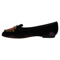 Dolce & Gabbana Slipper/Ballerinas aus Viskose in Violett
