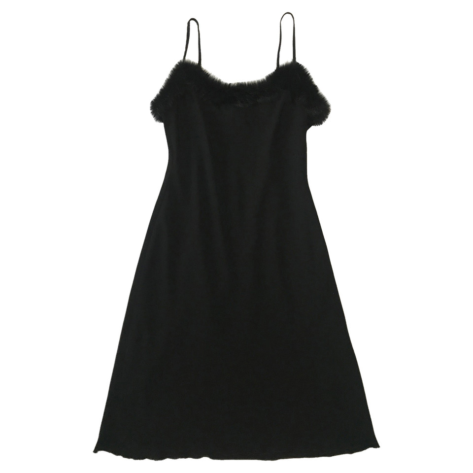 Moschino Kleid aus Pelz in Schwarz