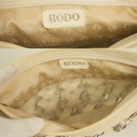 Rodo Clutch Bag Leather in Cream