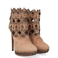 Alaïa Ankle boots Leather in Beige