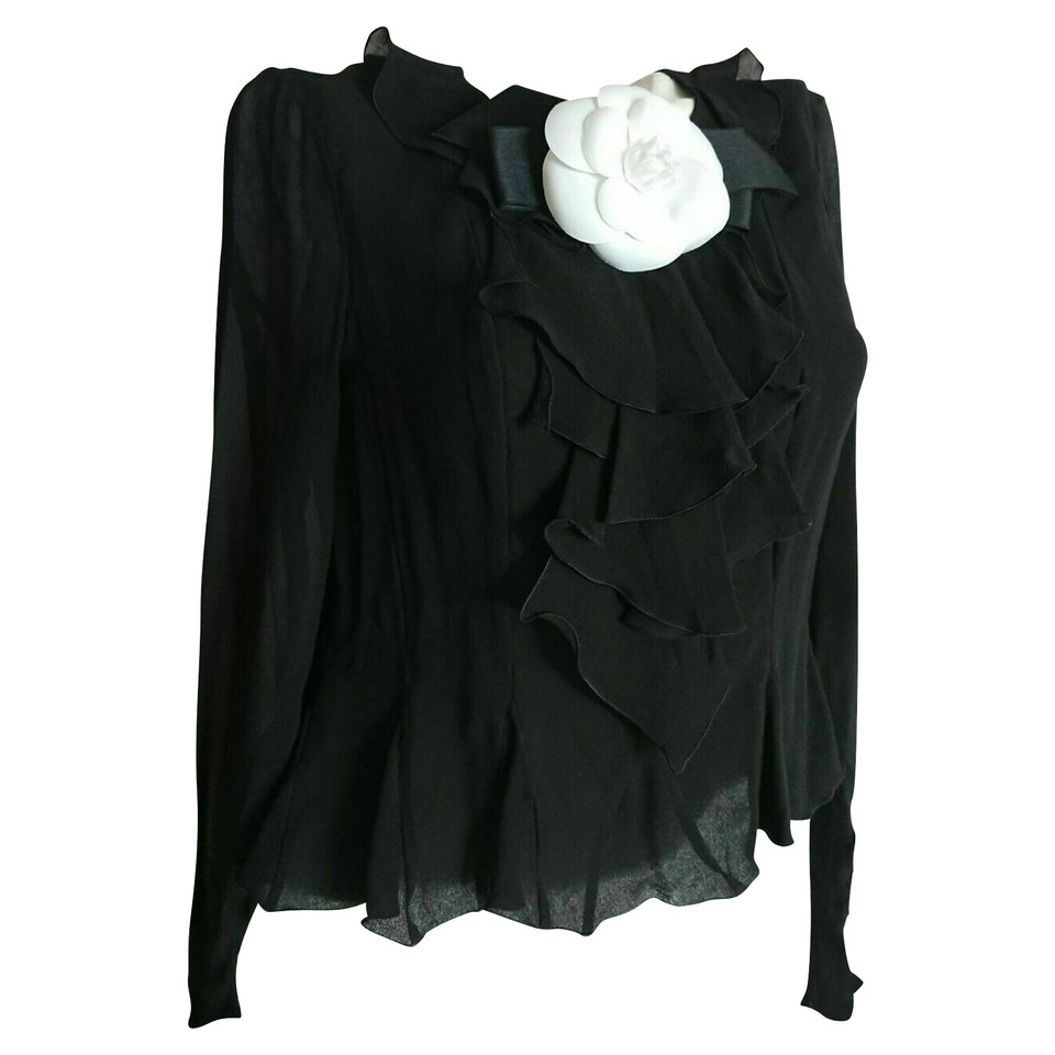 Chanel Top Silk in Black