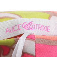 Alice &Trixie zijden jurk in neonkleuren