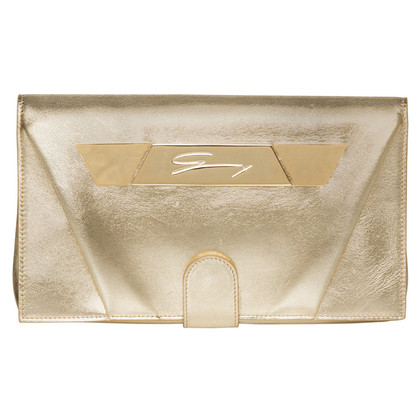 Genny Clutch Bag Leather in Gold
