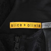 Alice + Olivia Spitzenkleid in Schwarz