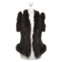 Style Butler Fur vest in black / brown