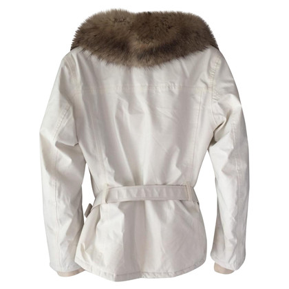 Prada Jacke/Mantel aus Wolle in Weiß