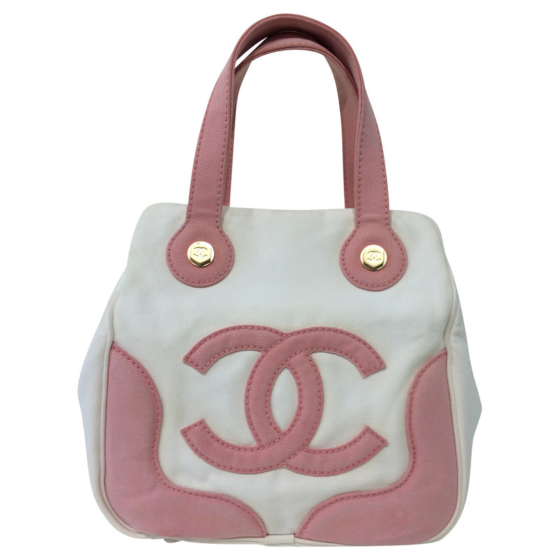 Chanel Handtasche in Rosa/Weiß