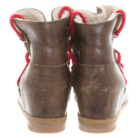 Isabel Marant Stiefel aus Leder in Oliv