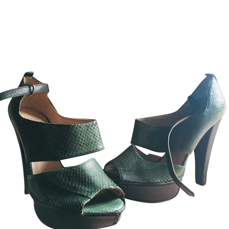 Hugo Boss Sandales en Cuir en Vert