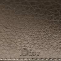 Christian Dior Diorama Leer in Zilverachtig