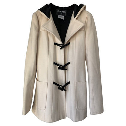 Chanel Jacke/Mantel aus Wolle in Weiß