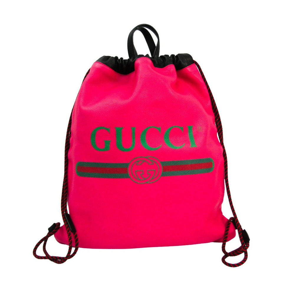 Gucci Backpack Leather in Pink
