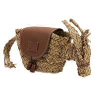 Anya Hindmarch Borsa da viaggio in Pelle in Beige