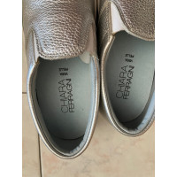 Chiara Ferragni Slippers/Ballerinas Leather in Silvery