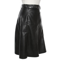 Patrizia Pepe Artificial leather skirt in black