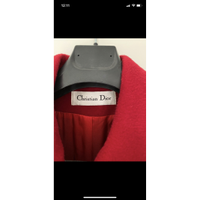 Christian Dior Jas/Mantel Wol in Rood